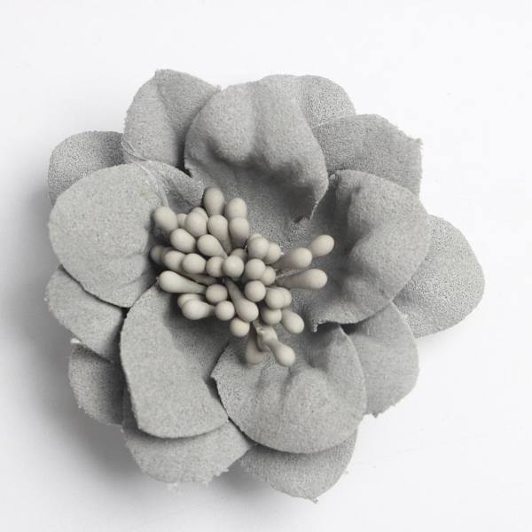 1/2/3/5 10 stycken Camellia Flower Heads för gör-det-själv-hårtillbehör Grey 4.5cm 1Set