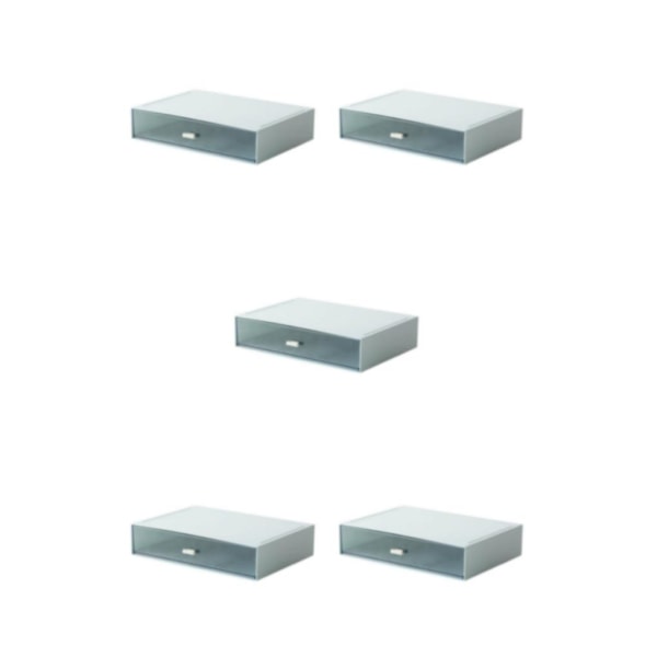 1/2/3/5 förvaringslåda för stapelbar låda i plast - organiserad förvaring blue 1 drawer 5PCS