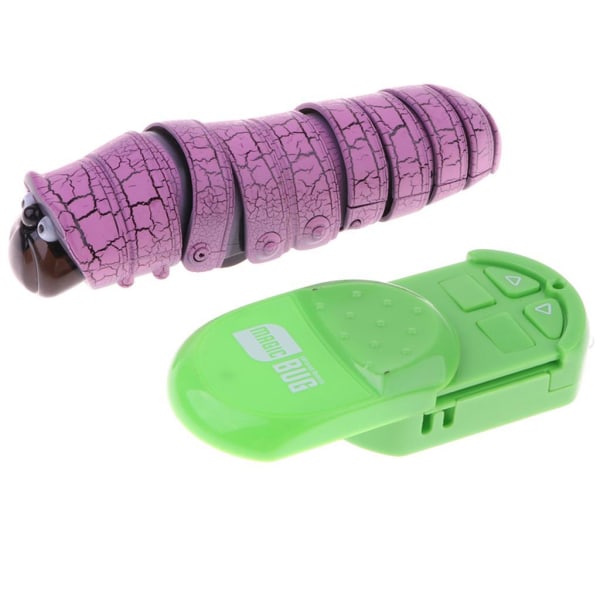 1/2 4'' Realistisk fjärrkontroll Caterpillar RC Bug Toy Party Purple 1Set