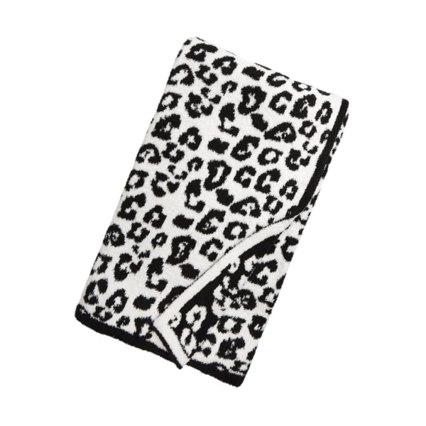 1/2/3 Throw Blanket Leopard Print Flanell Fleece Filtar Plysch black 51x71in 1Set