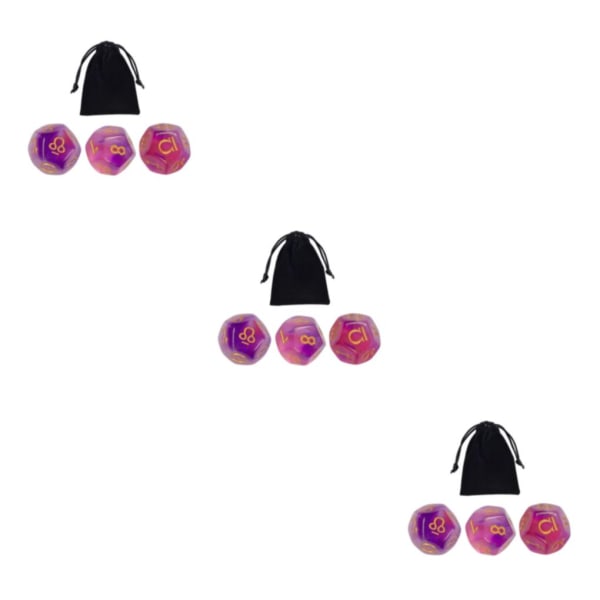 1/2/3/5 3st Akryl Astrologiska Tärningar Konstellationstärningar för Style G 3Set