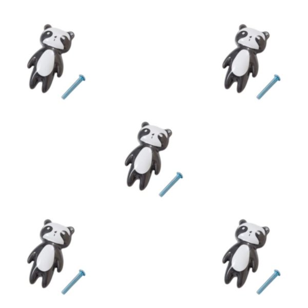 1/2/3/5 Kompakta och lätta knoppar för byrålådor Enkelt panda 5Set