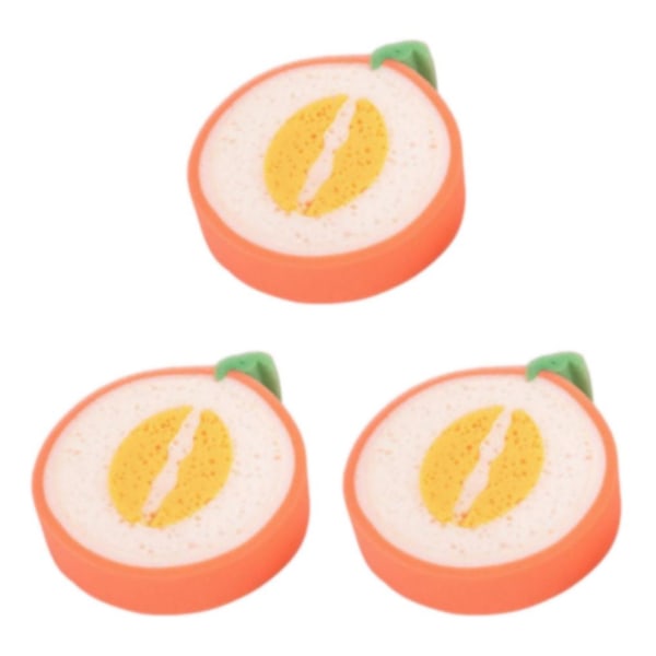 2/3 Cartoon Frukt Barn Bad Rengöringssvamp Svamp Melon 14.5CM 3Set