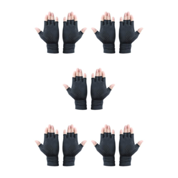 1/2/3/5 spelhandskar Lätt att bära och för intensivt spelande black XL 5Set
