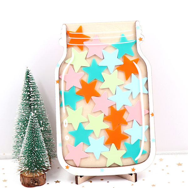 1/2/3/5 Trä Trä Burk Dekor För Burk Inspire Learning Ornaments C 1Set