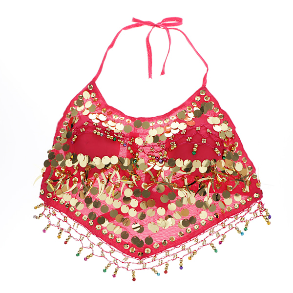 1/2/3 Magdanskostymer BH Halter Top Sequin Performance Rosy 1Set