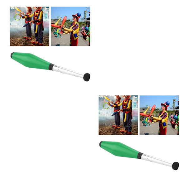1/2/3 Comedy Juggling För Pins Roligt och imponerande Green 2PCS