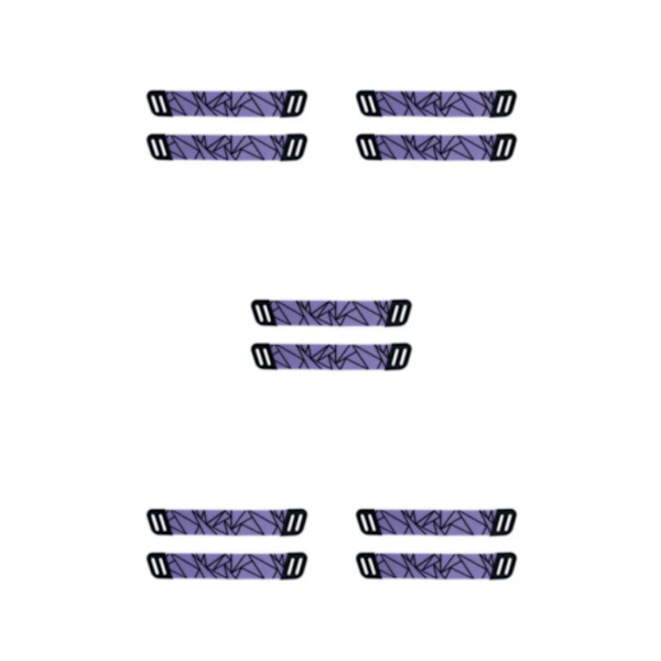 1/2/3/5 Öronkuddar Kudde Hörselskydd Andas Gamer Rhombus Purple Shock-cushion Beam 5PCS