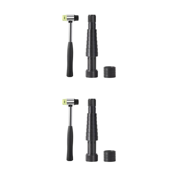1/2/3 Ring Stretcher Extender Expandera och ändra storlek på bröllopsbandet Black + rubber hamme 2Set