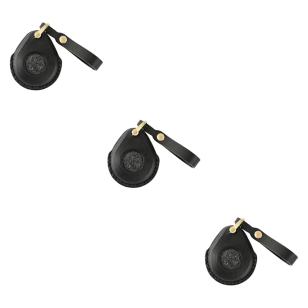 1/2/3/5 cover PU-läder Söt passform för motorcykelpojkvän Black 3Set