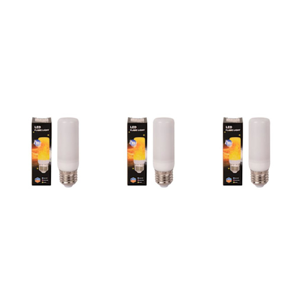 1/3/5 LED-flamma glödlampa med 3 ljuslägen för inomhusbruk 3W B22 blue light 3PCS