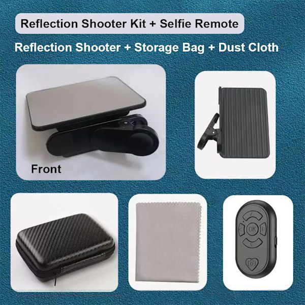 1/2/3/5 Telefon Spegel Reflektion Clip Bred Applicering Lätt att black remote control 1 Pc