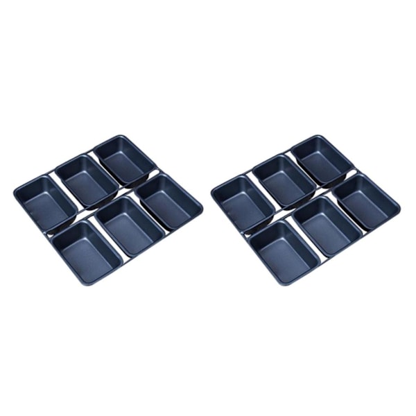 1/2 6 koppar mini limpa Pan Non Stick Pan Bakeware Mini desserter 2Set