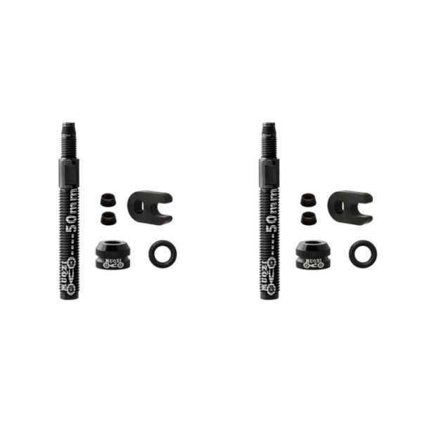 1/2/3/5 För MTB Road Bike Tubeless Tire Presta Valve Extender 50mm Black 50mm 80mm 2Set