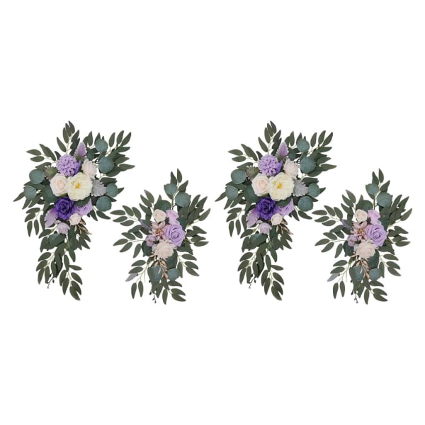 1/2/3/5 Vackra Bröllopsbåge Blommor Solrosor Dekor Rustik Type H 2PCS