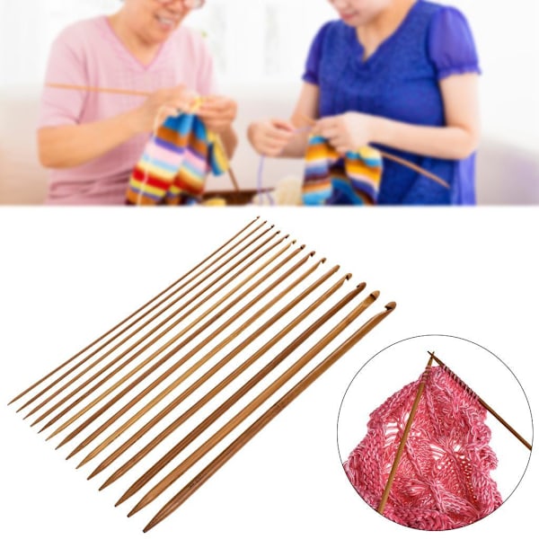 1/2 14x extra långa virknålar Set Garntillbehör för sömnad 1Set