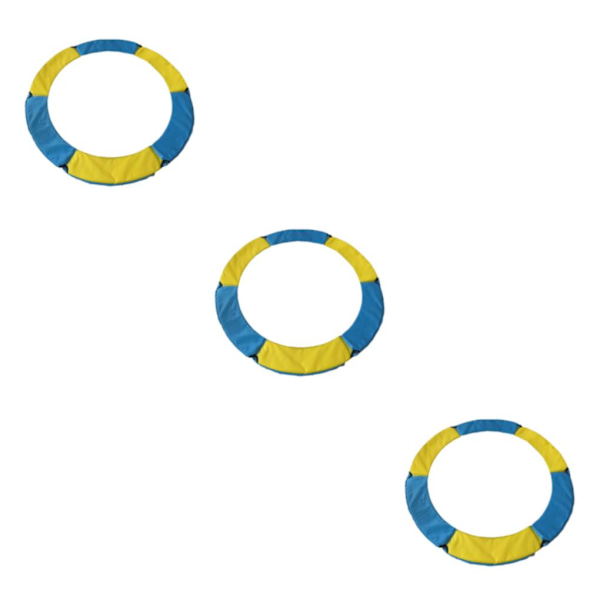 1/2/3/5 Ersättningsdyna för studsmatta säkerhetsstoppningsfjäder Yellow Blue 1.2m 3PCS
