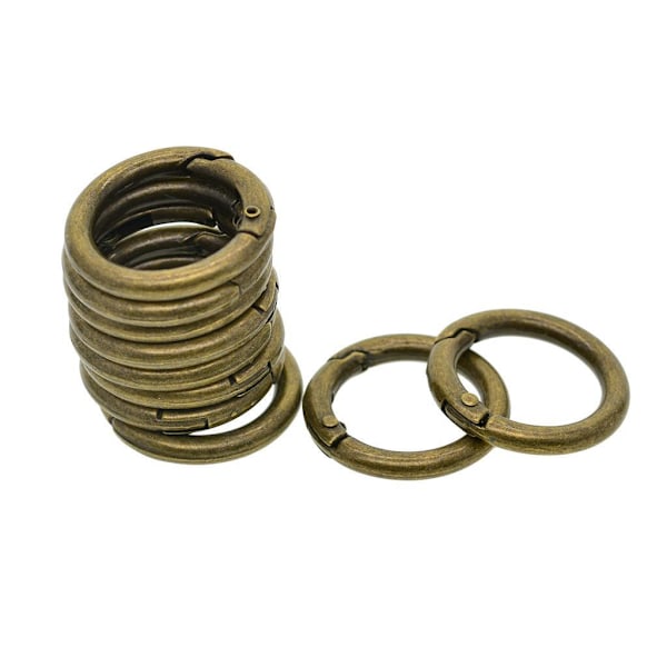 1/2/3/5 10 st runda fjäderkrokar karbinnyckelnyckel Bronze 28mm 1Set