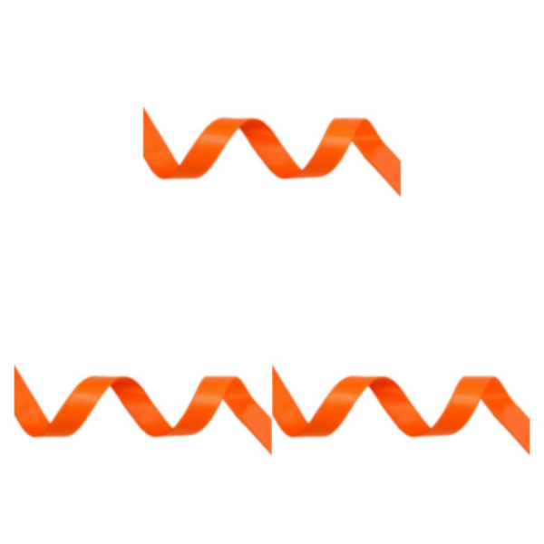 1/2/3/5 Fashionabla satinband för sömnad och hantverk - lätt att orange 750 6mm 3PCS