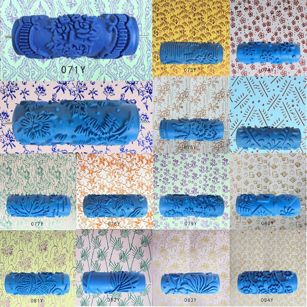 1/2/3 5' präglat mönster färgrulle DIY väggmålningskantskärare Blue Type 071 1Set