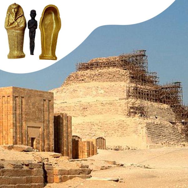 1/2/3/5 Forntida egyptisk kista med mumiefigurer Staty för black 9.4x3.5x3.8cm 1Set