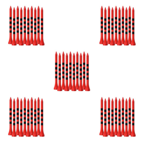 1/2/3/5 100st Bamboo För Golf Tees Stripe Mark Scale High 83mm Red 5Set