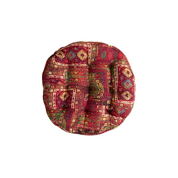 Boho-stil utomhus rund vändbar sittdyna – Round Red（55cm)