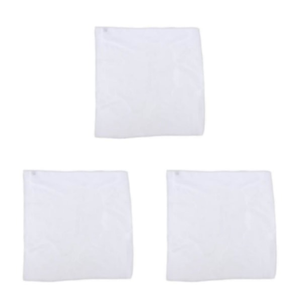 1/2/3 Herr Silk Pocket Square Plain Solid Näsduk White 3Set