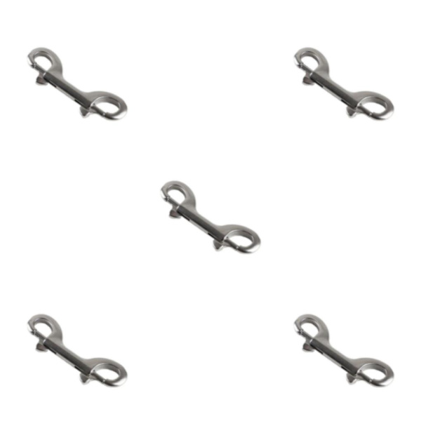 1/3/5 Silver Extended Traction Zinklegering Dubbelhuvud Krok För 5PCS