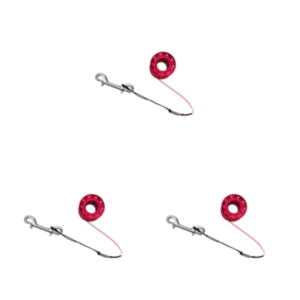 1/2/3/5 Diving Finger Reel Guide Spool 15m Line Dual Ended För Red 15M Wire 3PCS