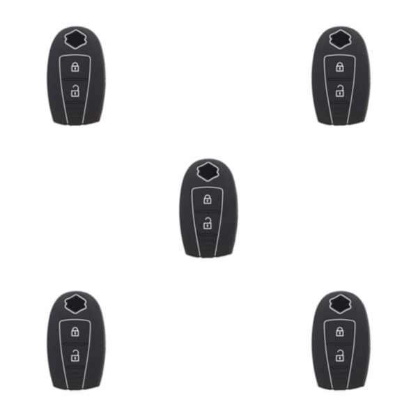 1/2/3/5 bilnyckel 3-knapps halkfri bilfjärrkontroll Black 5PCS