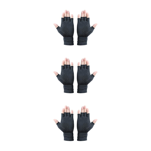 1/2/3/5 spelhandskar Lätt att bära och för intensivt spelande black XL 3Set