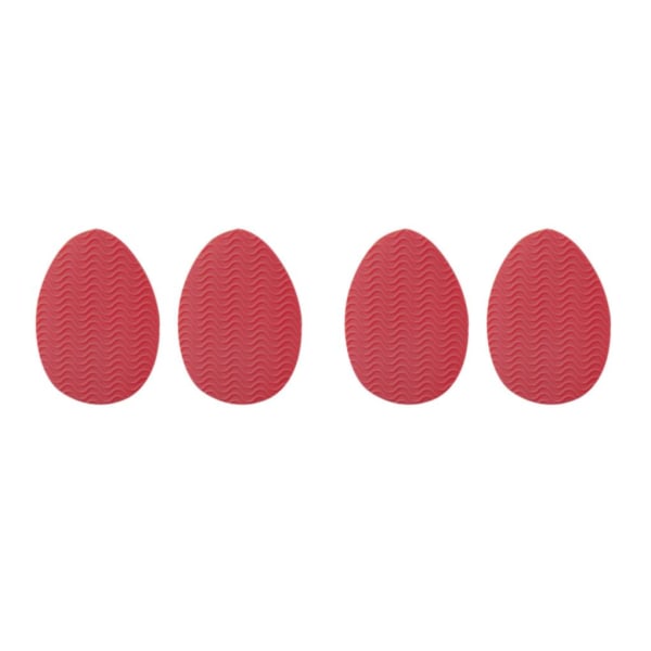1/2/3/5 Non För Slip Shoe Pads Självhäftande gummi för hög Round Head Red 2Set