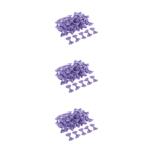 1/2/3/5 50 stycken söta satängrosettband Applikationsutsmyckningar Light Purple 3.7×2cm 3Set