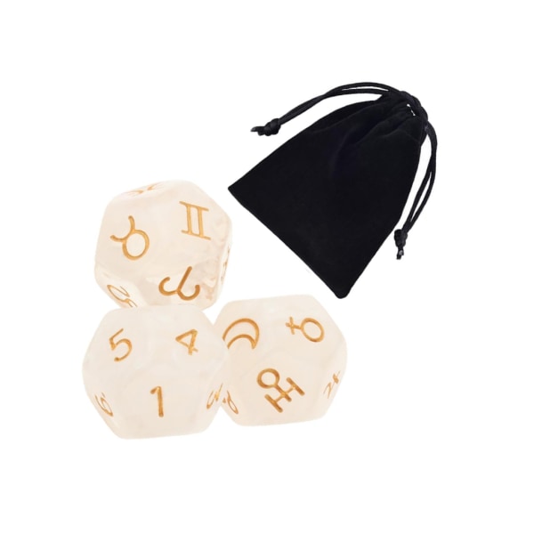 1/2/3/5 3st Akryl Astrologiska Tärningar Konstellationstärningar för Style E 1Set