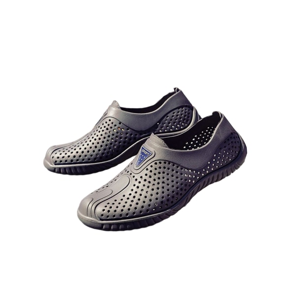 Andas Herr Tofflor Hollow Beach Shoes Mode Sandal Gray 45