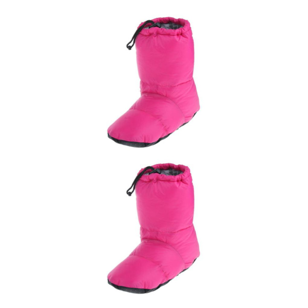 1/2/3 Vita duntofflor Vintervarma campingtältfotskor Rose Red L 2PCS