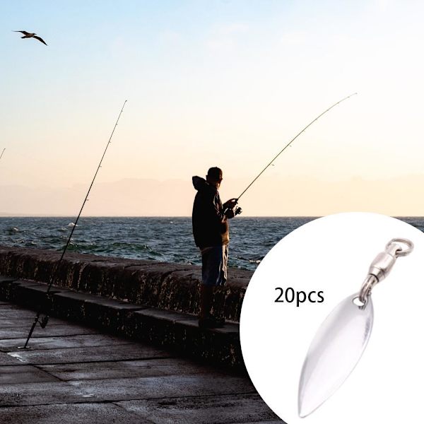 1/2/3/5 20 stycken Fiskedrag Verklighetstrogna fiskedrag Reflekterande Silver S 1Set