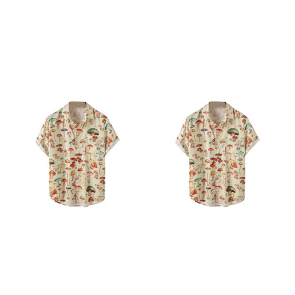 1/2/3 Fahionable och eleganta män Hawaiian hirt För sommarstranden XXL 2Set