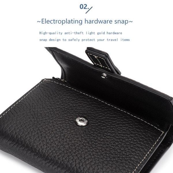 1/2/3/5 Damväska Rektangulär Trifold Cash Compartment Plånbok Blue 1 Pc