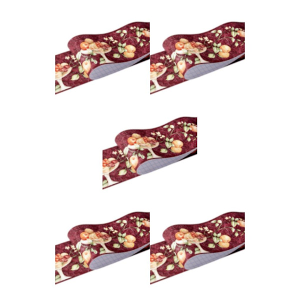 1/2/3/5 Retro Fashion PVC vattentät midjelinje för robust vägg red fruit 5Set