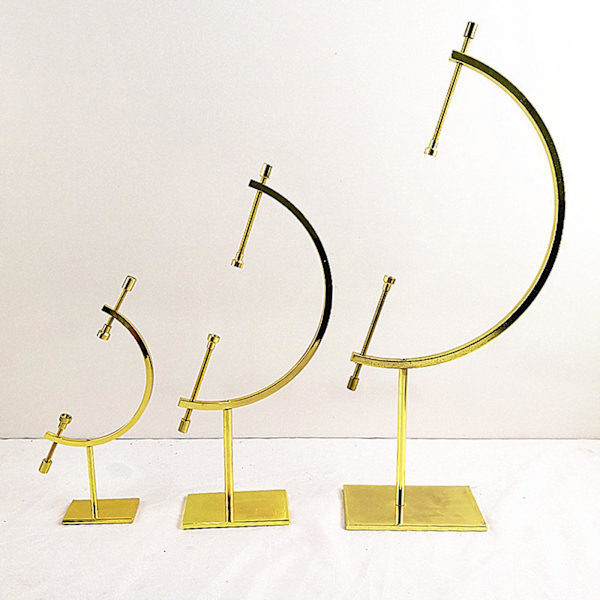 1/2/3/5 Sphere Holder Display Stand Ornament Glas Ball Holder Gold S 100x40x150mm 1Set