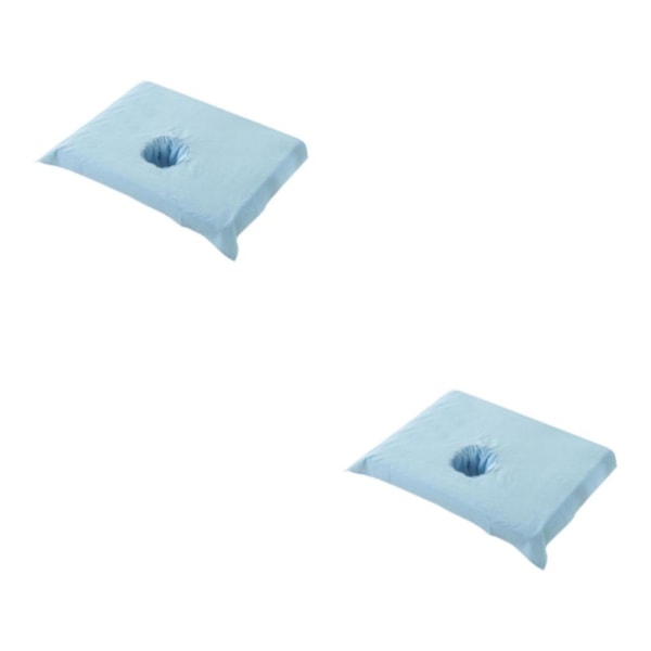 1/2/3/5 Cotton SPA Halvt cover Skönhetssalong Säng Ansiktshål Sky Blue 50x70cm 2Set