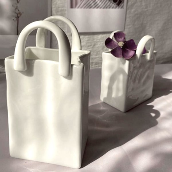 1/2/3/5 Keramisk vas Elegant handväska form för torra blommor 7.8x6.8x15cm 1 Pc
