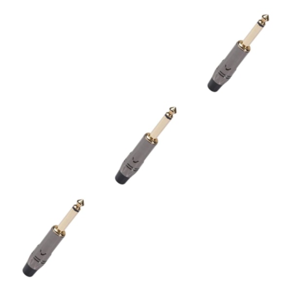 1/2/3 6,35 mm Mono Plug 1/4 Lödning För Jack Audio Connector 3Set