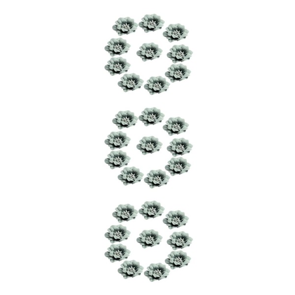 1/2/3/5 10 stycken Camellia Flower Heads för gör-det-själv-hårtillbehör Green 4.5cm 3Set