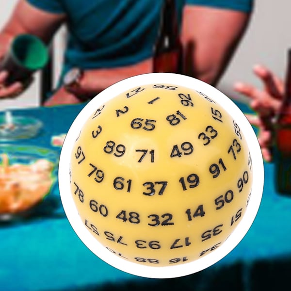 1/3/5 Akryltärningar Spelunderhållning Familjepolyedriska tärningar Yellow 48mm 1Set