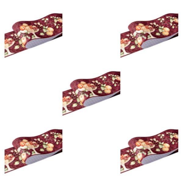 1/2/3/5 Retro Fashion PVC vattentät midjelinje för robust vägg red fruit 5Set
