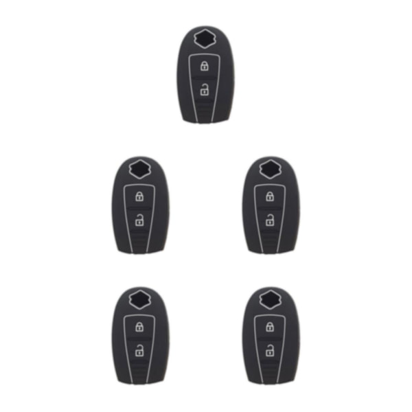 1/2/3/5 bilnyckel 3-knapps halkfri bilfjärrkontroll Black 5PCS