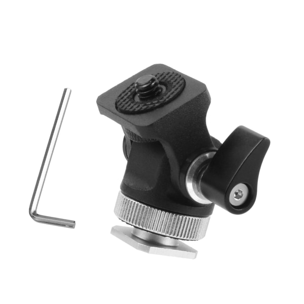 1/2/5 Hot Shoe Mount Adapter Rod Clamp 360 Swivel för stativ black hand twist 41x20.5x35mm 1Set